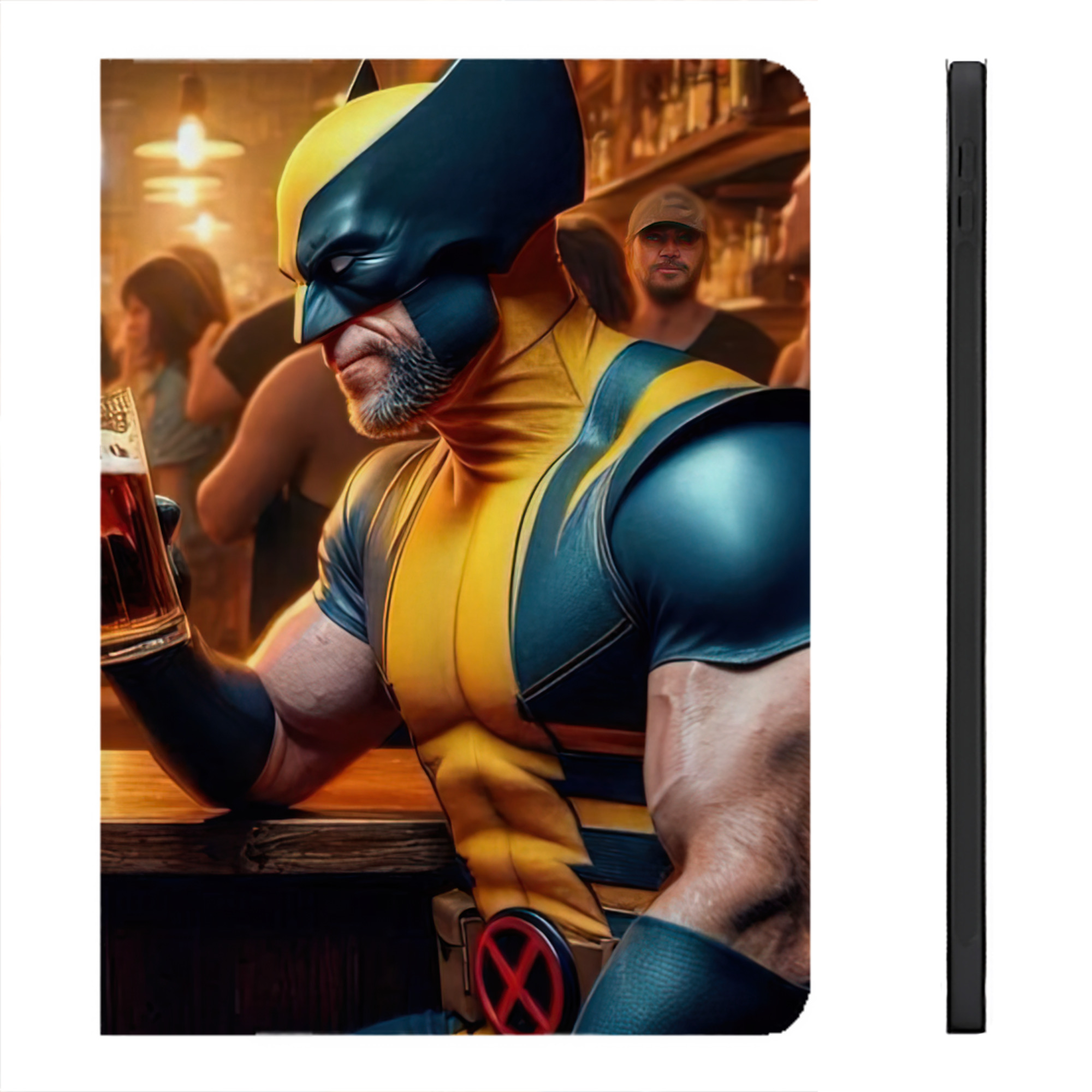 （画像用） Deadpool デッドプール IPadケース ペンホルダー付き ブックスタイルデザイン
